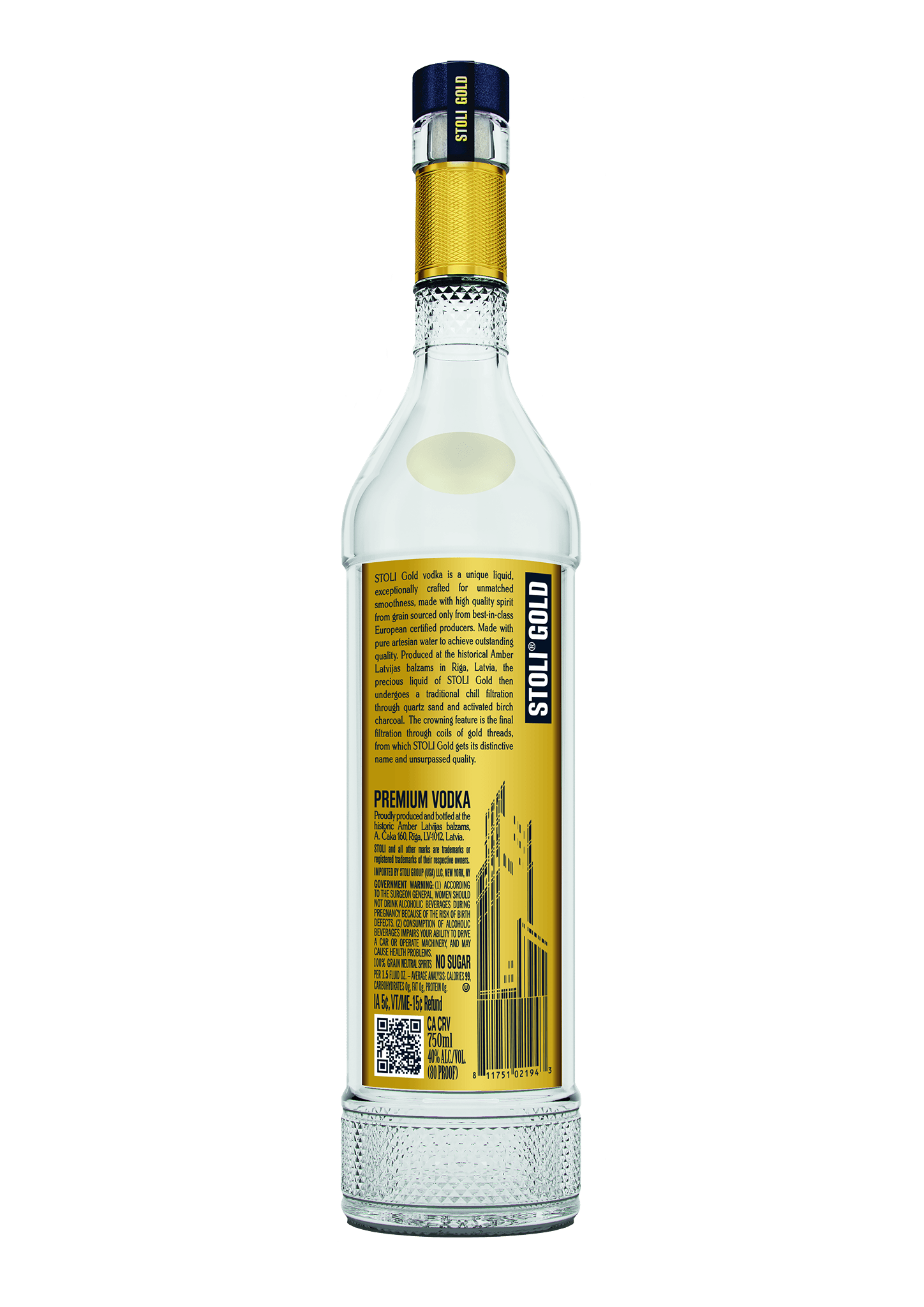 STOLI GOLD VODKA 750ML